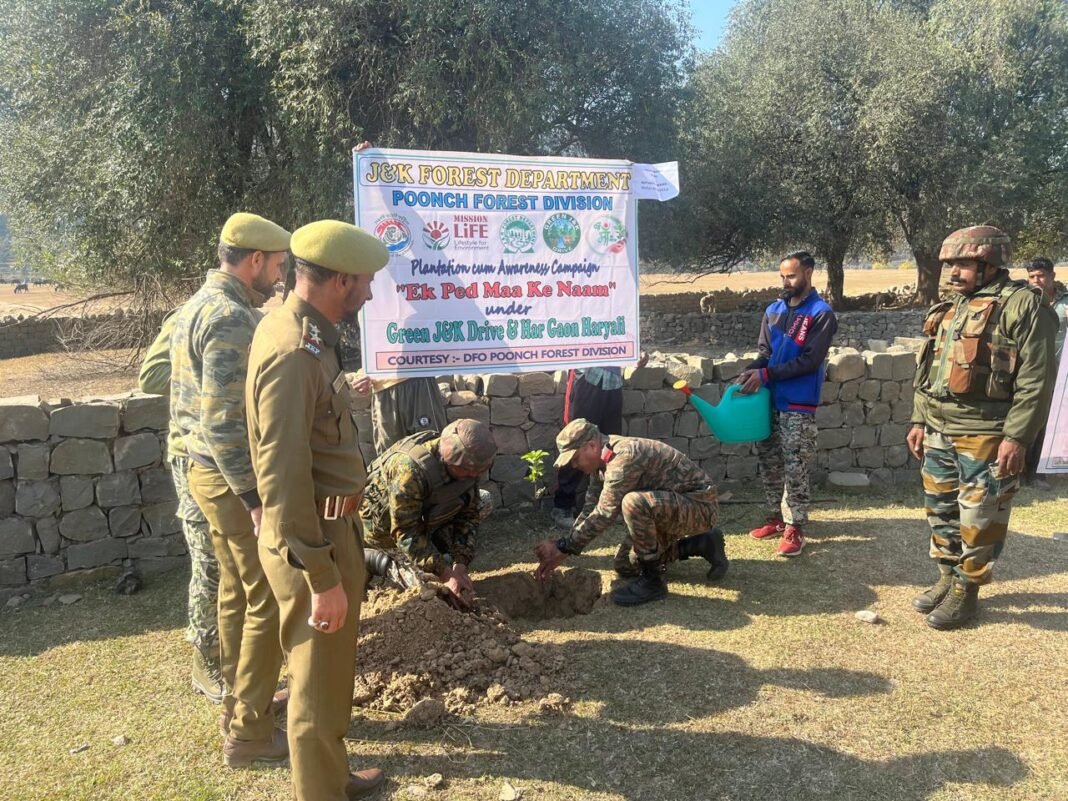 Indian Army organises plantation drive near LoC in Mendhar