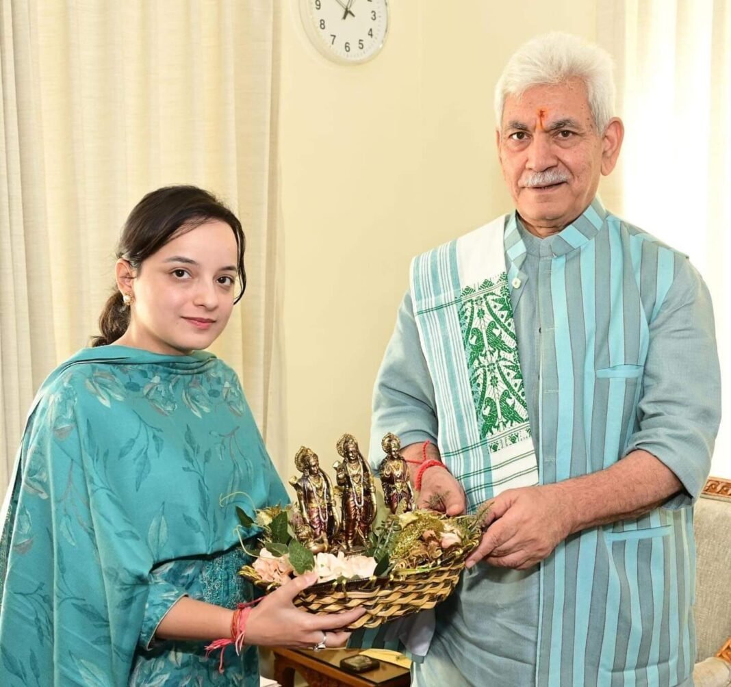 MLA Kishtwar Ms Shagun Parihar meets with Lieutenant Governor J&K.