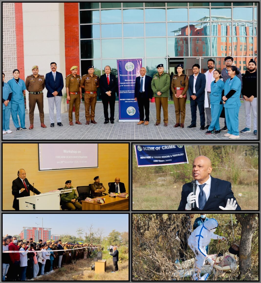 AIIMS Jammu Hosts First-Ever Workshop on Crime Scene Recreation and Firearm Death Investigation for J&K Police