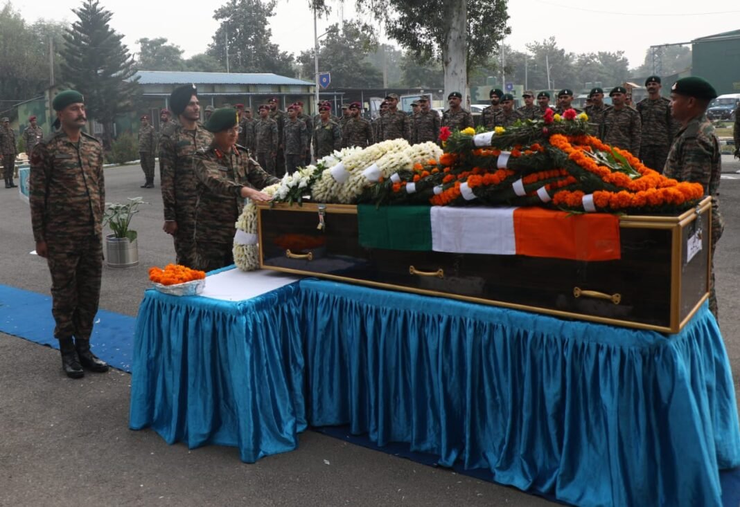 Braveheart Honored: Wreath-Laying Ceremony for Martyred JCO Rakesh Kumar