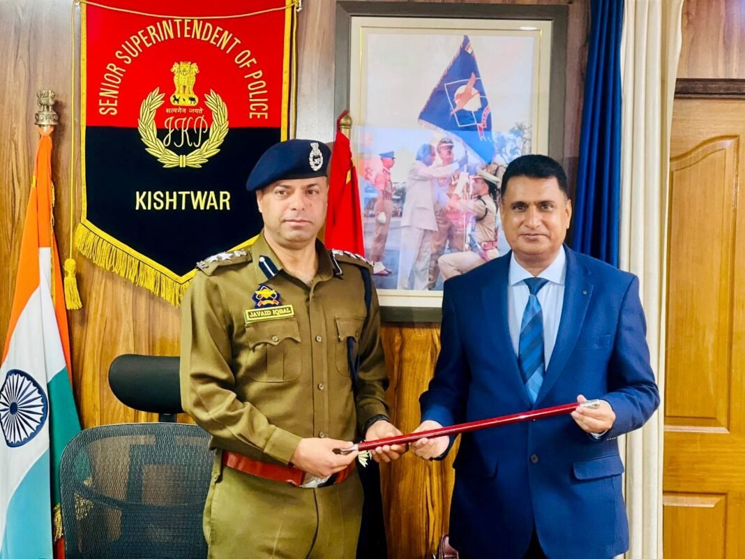 Sh. Javaid Iqbal-JKPS Takes Charge as Sr. Superintendent of Police Kishtwar