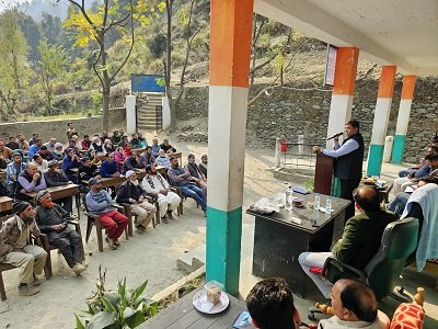 DC Kishtwar Review Progress on Key indicators at Model Panchayat, Sigdi B1.