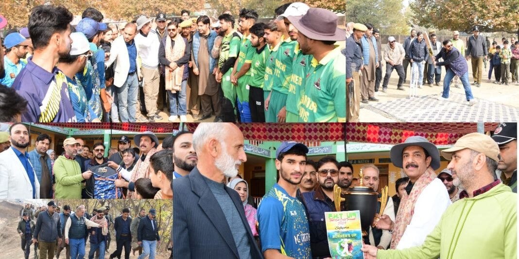 Satish Sharma Witnesses Final Match of Talent Hunt U19 Cricket Tournament at Safapora