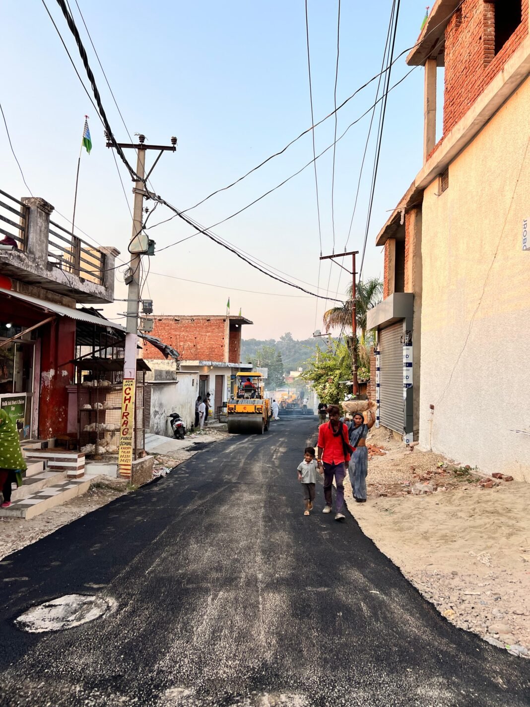 Big Relief :- Black Topping Begins at Karyani Talab, Bilal Masjid Lane, Narwal Bala, Jammu