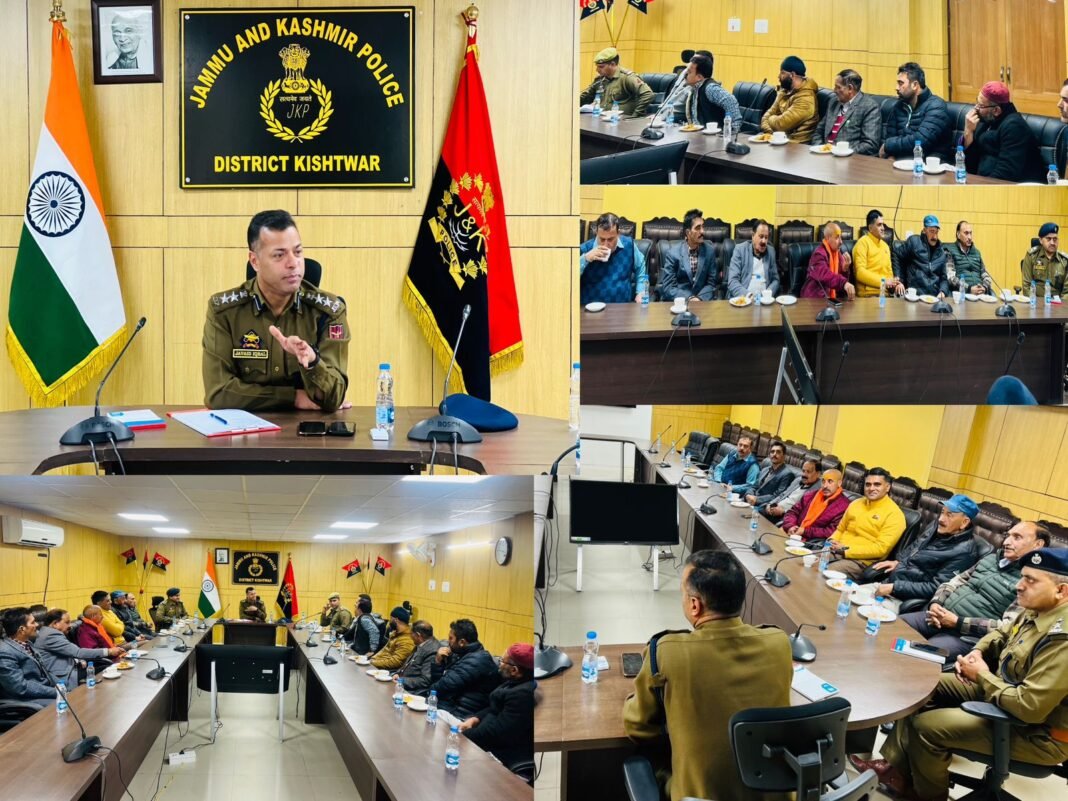 SSP KISHTWAR HOLDS INTRODUCTORY MEETING WITH RESPECTABLE PERSONS AND TRANSPORT UNION STAKEHOLDERS AT DPO KISHTWAR