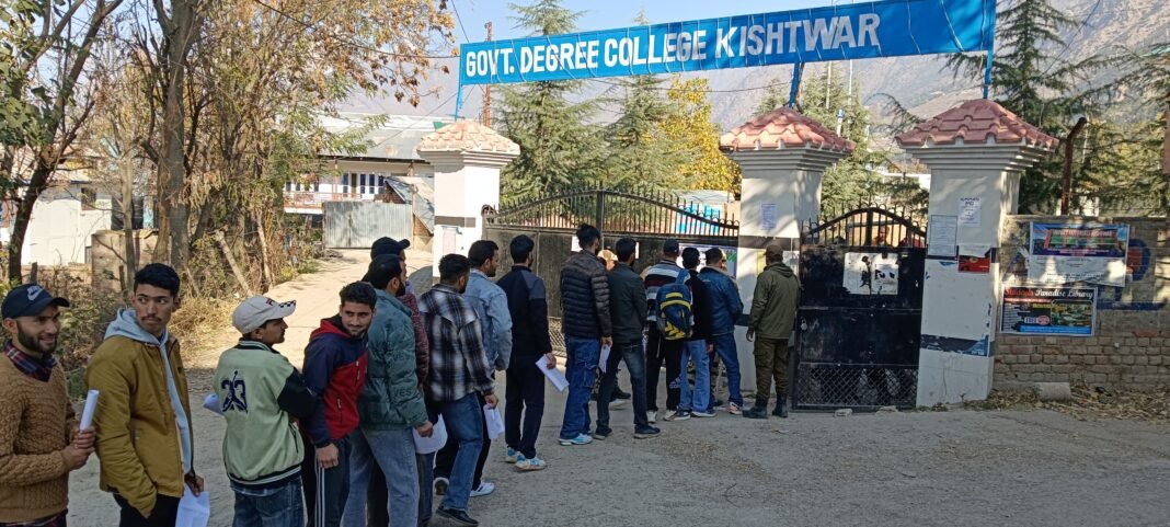 5145 aspirants appeared for the JKSSB’s Constable Examination in the district Kishtwar