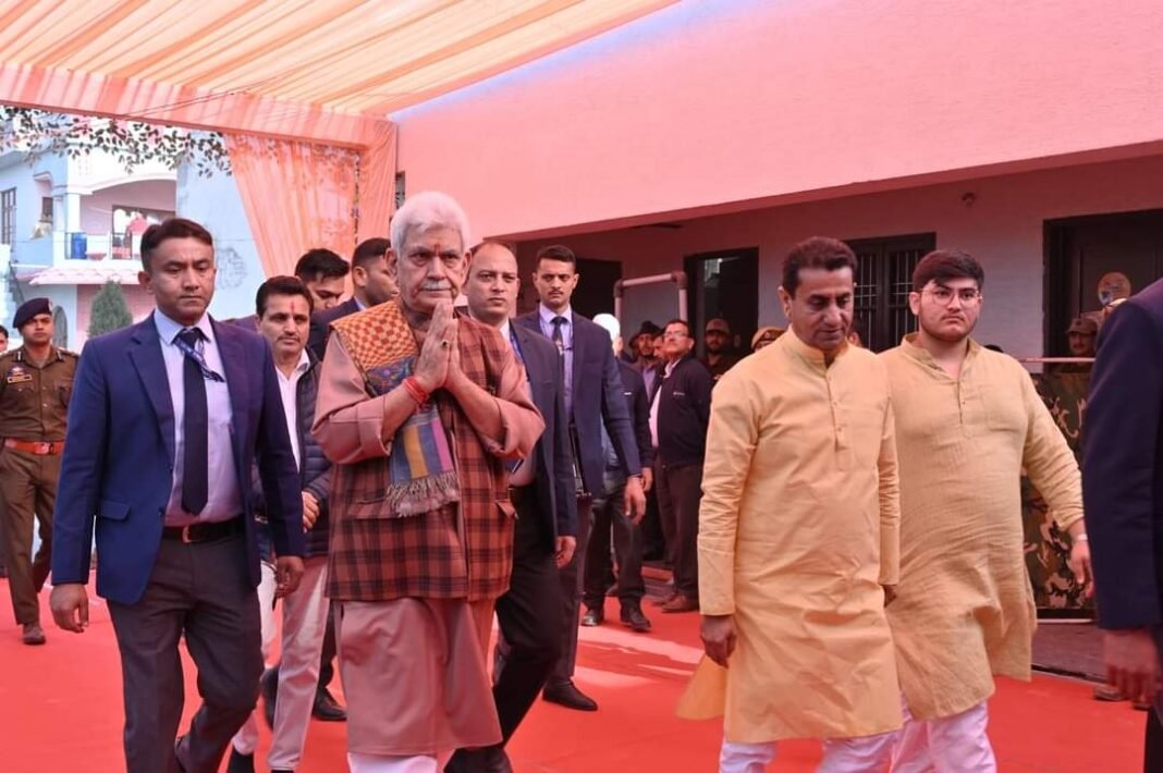 LG Manoj Sinha seeks blessings of Swami Ram Swarup Yogacharya