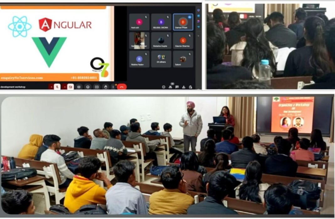 Workshop on “Web Development” organized by the Department of Computer Science and Engineering at CU Jammu