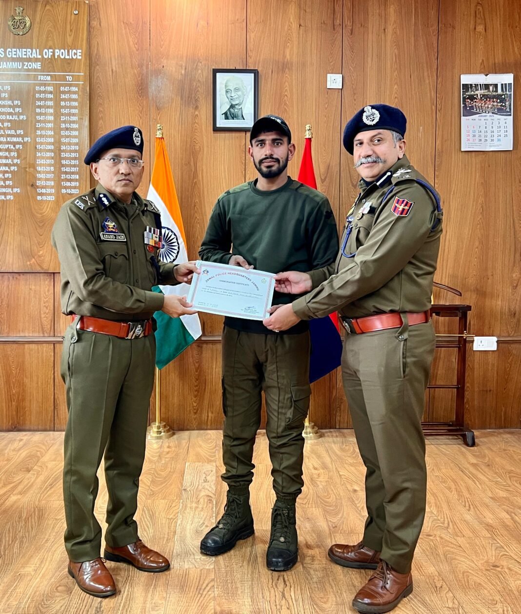 ADGP Jammu zone felicitates top performers of training course at Greyhounds Vishakhapatnam