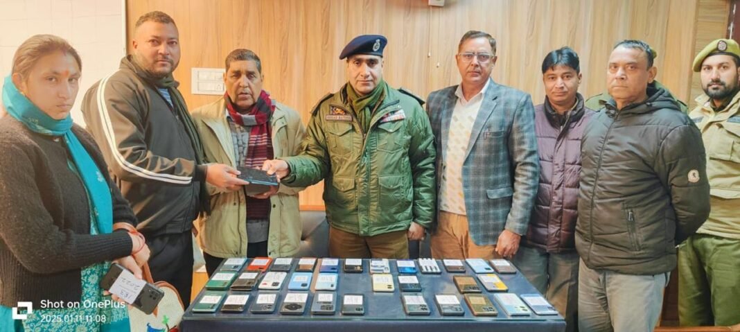 Police successfully recovered 35 lost and stolen smartphones in Jammu