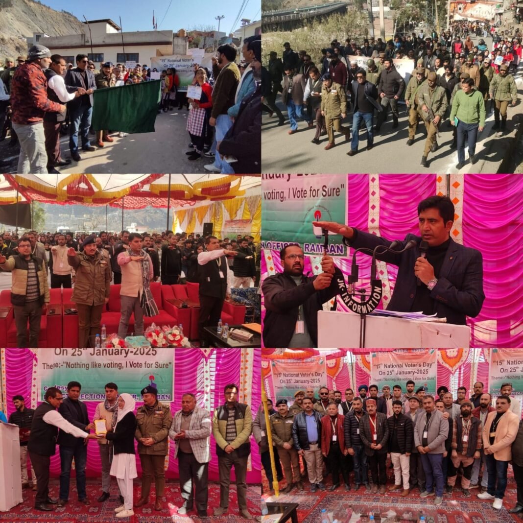 Ramban Administration Celebrates 15th National Voters’ Day Across the District