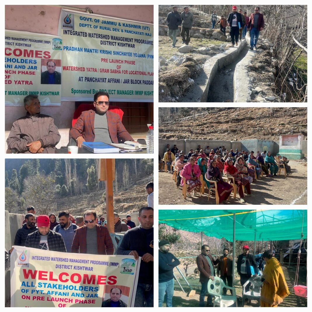ACD Kishtwar Conducts Gram Sabha, Flags Off Watershed Yatra at Jar Padder