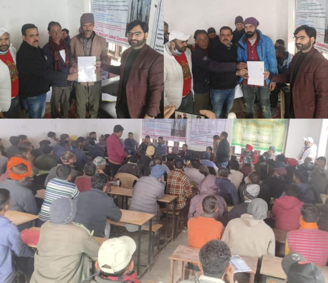 Labour, Industries Department Conducts Awareness and Registration Camp at Sanasar