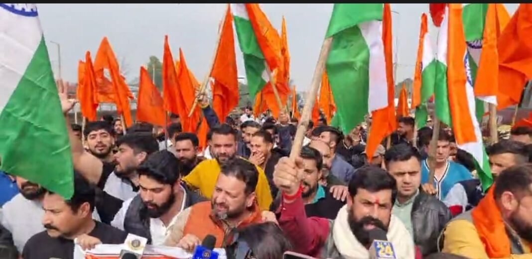 Yuva Rajput Sabha holds protest in Jammu
