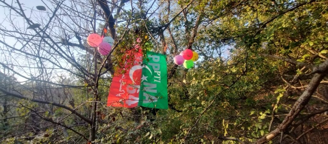 Flags of Imran Khan’s party recovered with multi balloons in J&K’s Udhampur