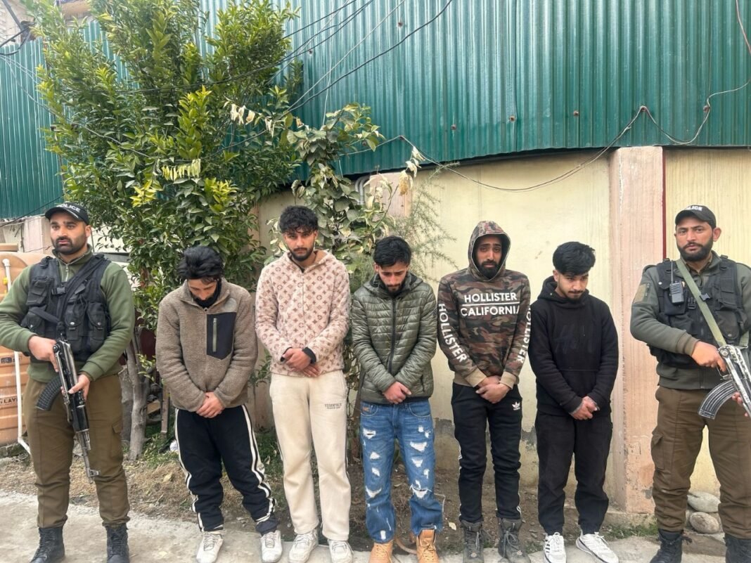 Five arrested for causing public disturbance in Srinagar