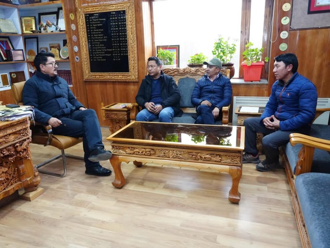 Tsewang Ishey President Nambardar Association Nubra calls on Chairman/CEC, LAHDC Leh, Adv Tashi Gyalson