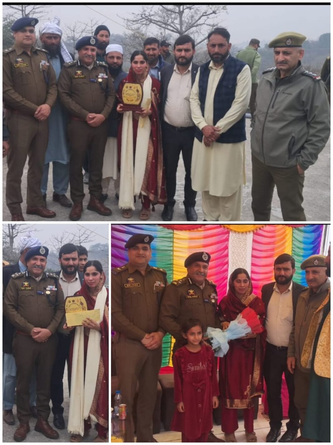 DIG JAMMU-SAMBA-KATHUA, RANGE POLICE HQRS. JAMMU HONOURED NAZIA BIBI (KHO KHO PLAYER)