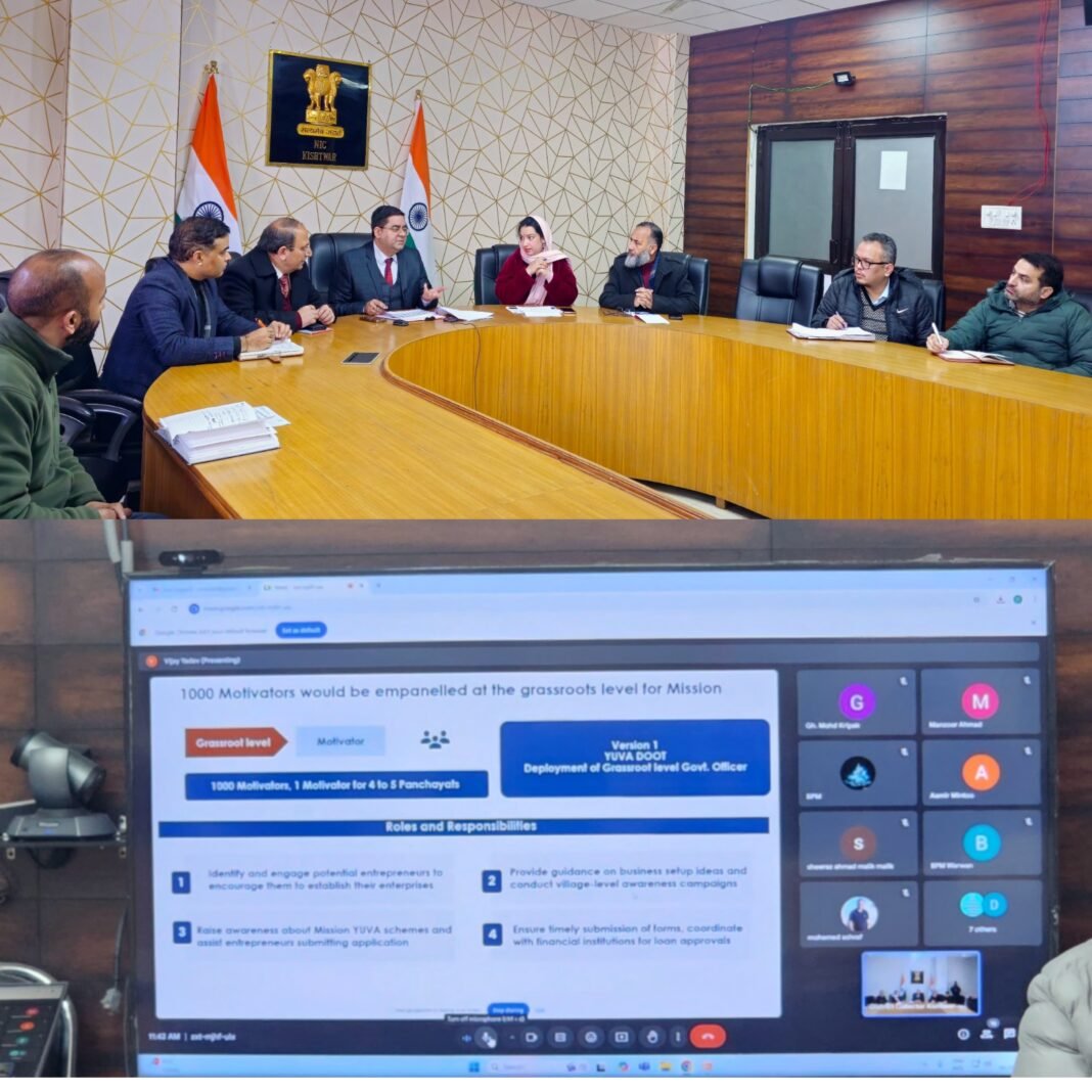 Introductory Meeting on Implementation of SBDUs and BHDs under Mission YUVA Held in Kishtwar