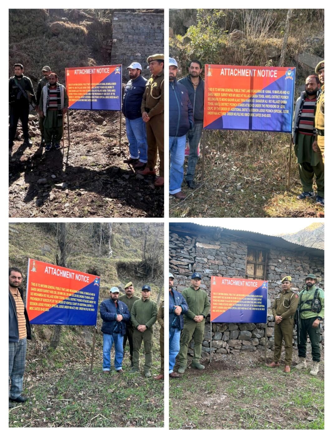 Poonch Police Attach Properties of Terrorists to Dismantle Terror Ecosystem