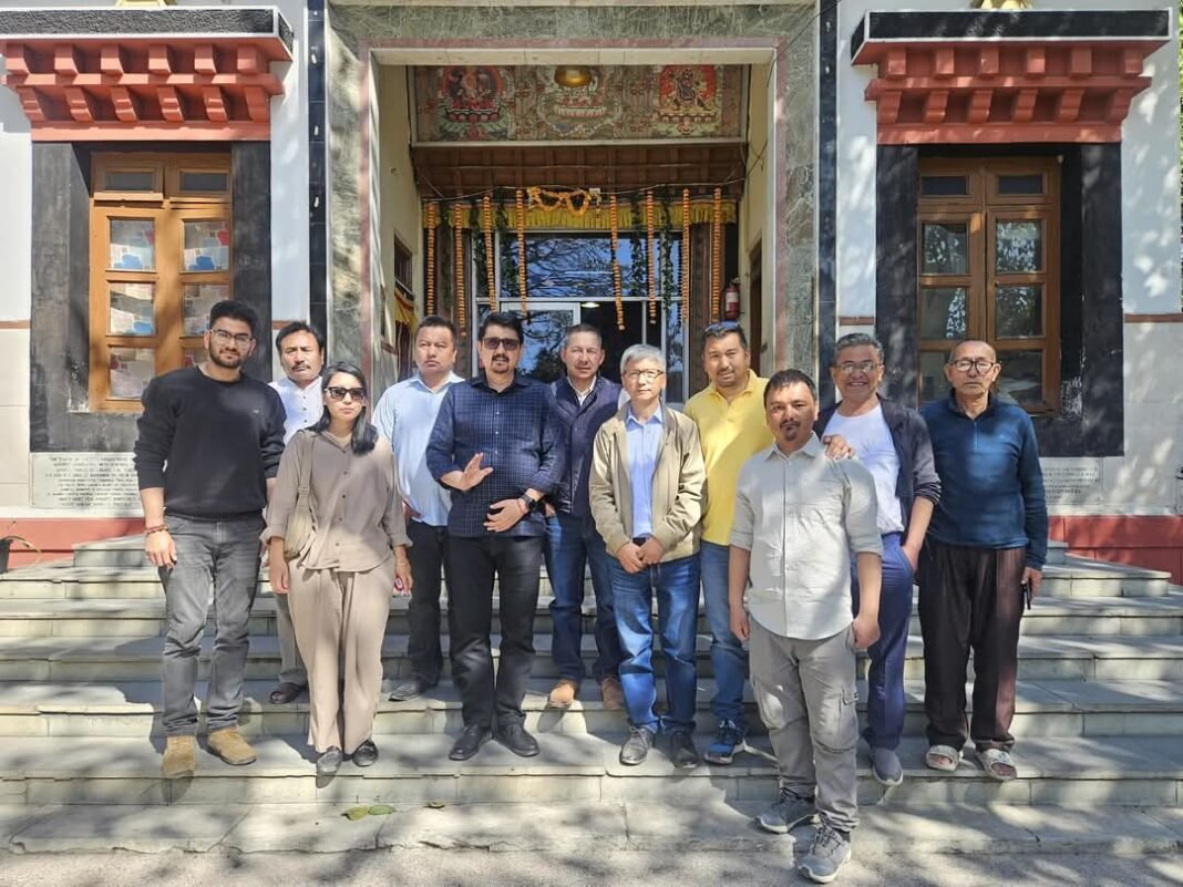CEC Tashi Gyalson Reviews Renovation Progress at Ladakh Buddhist Vihara in Delhi