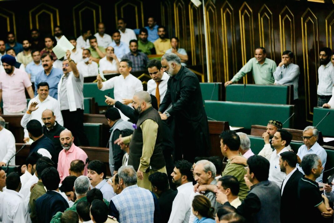 Ajaz Jan, MLA Poonch, Protests Against Waqf Board Bill in Legislative Assembly