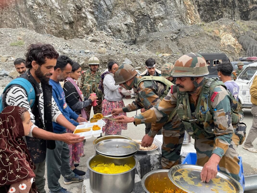 Humantarian relief of Indian Army
