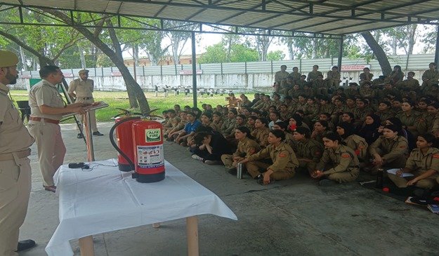 LECTURE ON CYBER SECURITY AND DEMONSTRATION ON FIRE FIGHTING ORGANISED BY 1 J&K GIRLS BATTALION N AT NTA NAGROTA