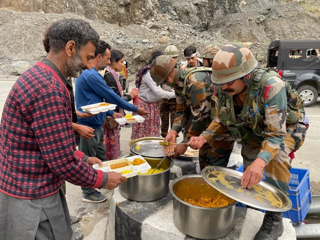 Indian Army Extended Assistance to Civilians During the Recent Landslides in Ramban