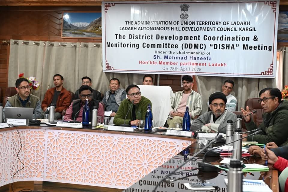 MP Ladakh chairs meeting of DISHA to review progress of Centrally Sponsored Schemes in Kargil