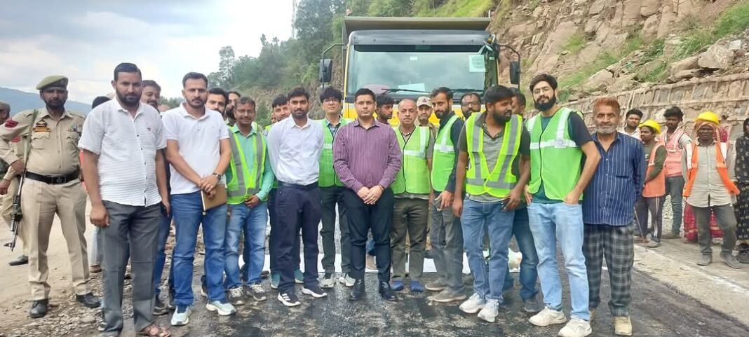 DC Poonch inaugurates blacktopping work on NH 144A Segment