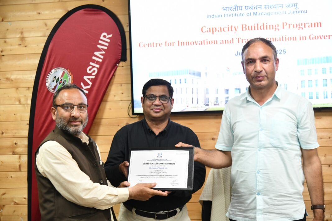 A New Era in Governance: IIM Jammu Concludes Capacity Building Program for Officials of Finance, Planning & Monitoring Department, Government of Jammu & Kashmir