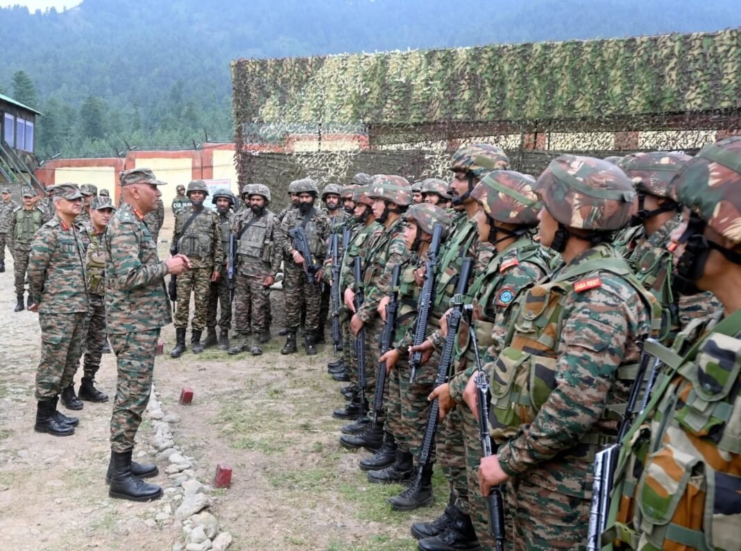 Lt Gen Pratik Sharma, ArmyCdrNC, reviewed the current security scenario in North and South Kashmir under Chinar Corps.