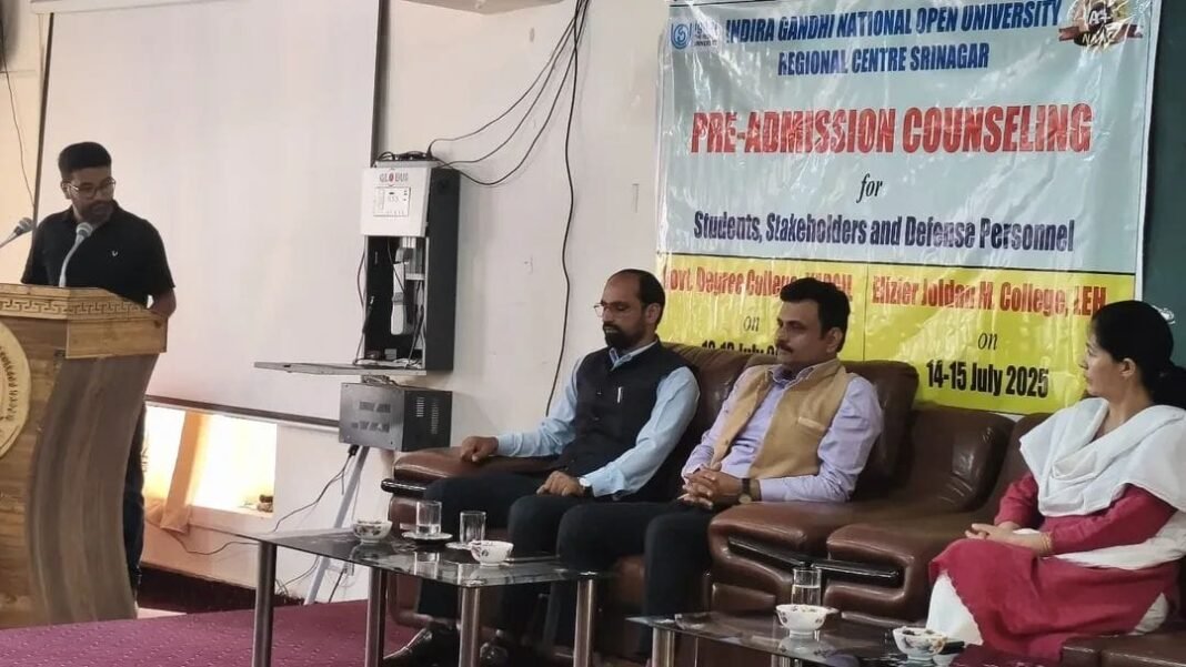 IGNOU Regional Director Visits GDC Kargil, Holds Induction and Counseling Session