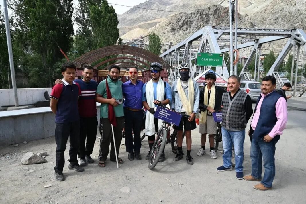 ADC Kargil Flags Off Cycle Ride from Heritage Iqbal Bridge to Batalik