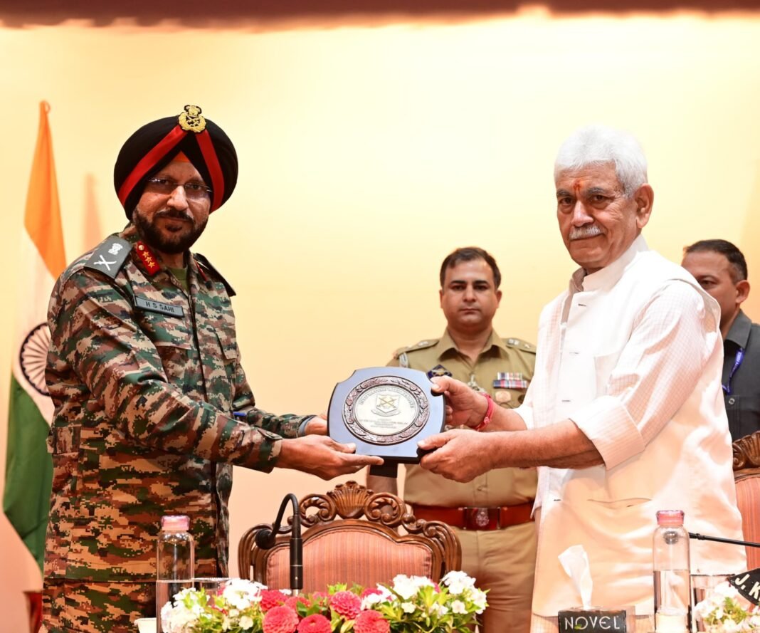 Lieutenant Governor interacts with officers of Higher Command Course-54