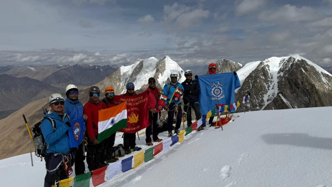 Joint Expedition Team from three premier National Mountaineering Institutes successfully summit highest peaks in Pangong Tso region