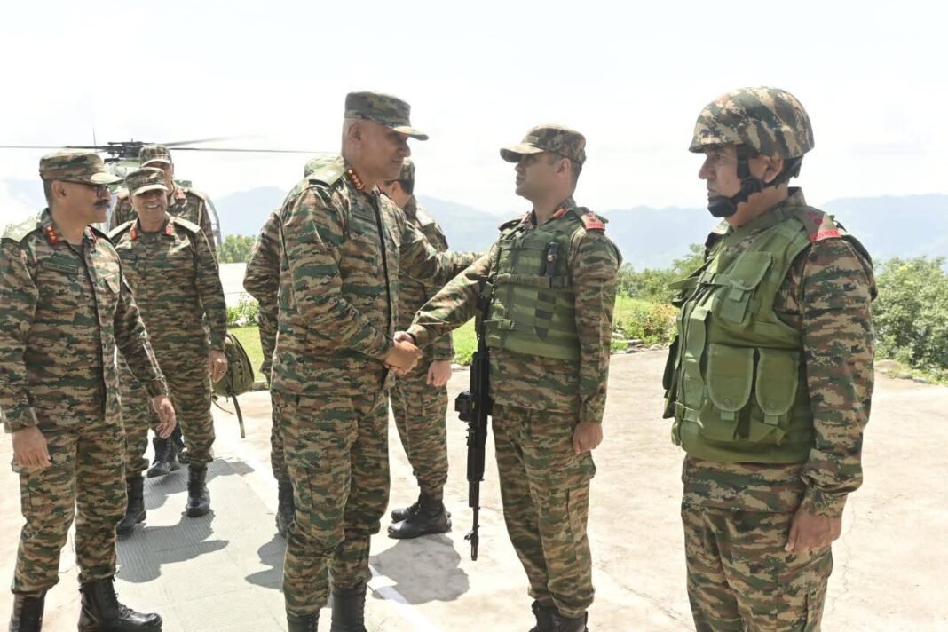Northern Command Chief Lt Gen Pratik Sharma meets frontline soldiers in Poonch