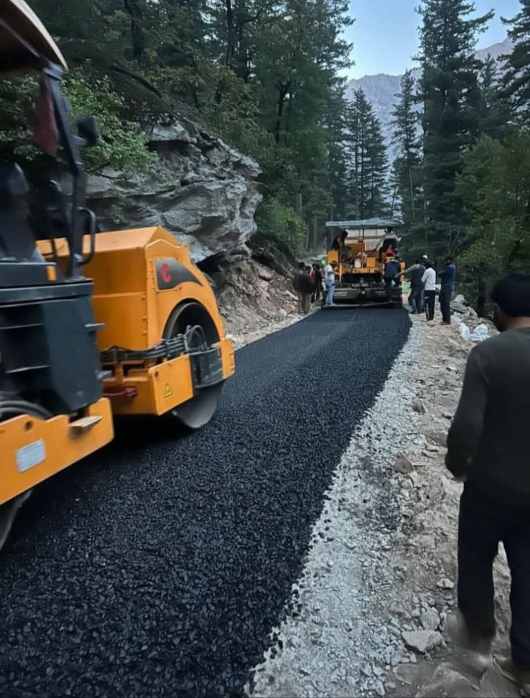 Blacktopping Work Begins on Hanzal–Tiller Road