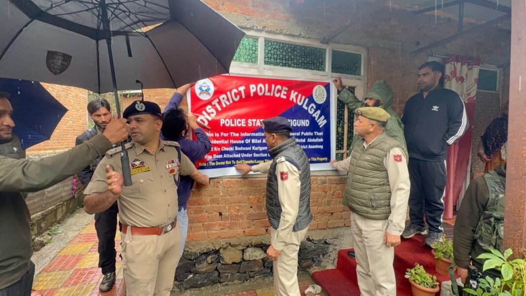 Kulgam Police Attaches Property of Drug Peddler Under NDPS Act