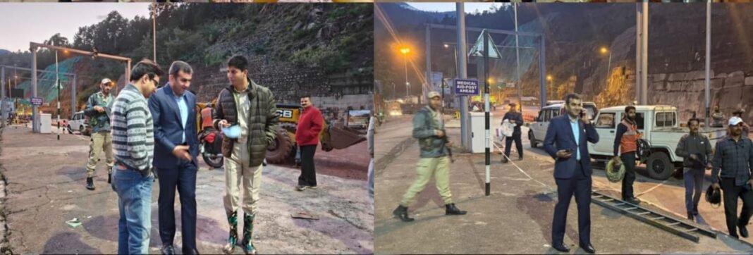 DC Ramban inspects restoration work on NH-44 at Nashri