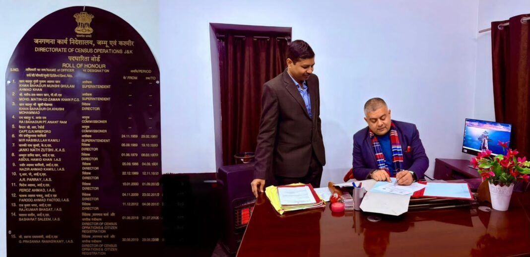 Amit Sharma takes over as Director Census Operations J&K and Ladakh