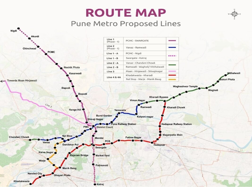 Cabinet approves Pune Metro Rail Project Phase-2: Kharadi–Khadakwasla (Line 4) & Nal Stop–Warje–Manik Baug (Line 4A)