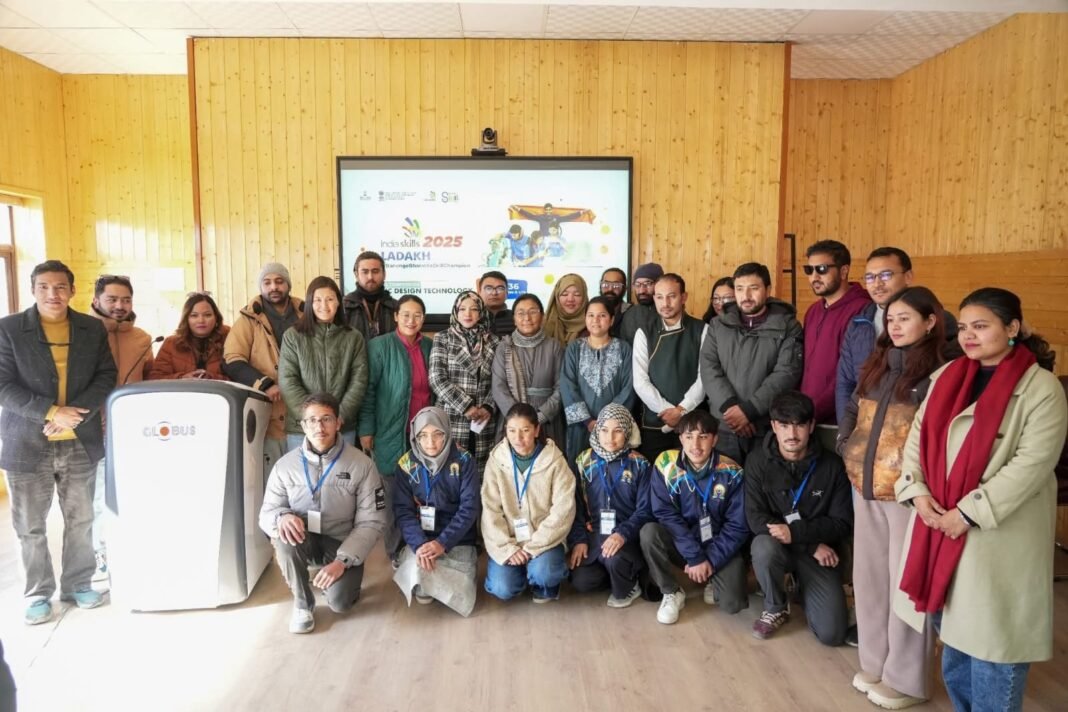 State Level (Ladakh) India Skills Competition 2025, for Graphic Design Technology held at EJM College, Leh