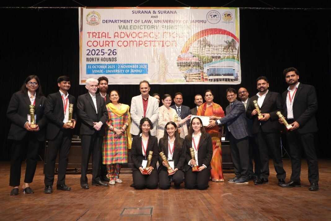 Valedictory Function of Surana & Surana Trial Advocacy Moot Court Competition North Rounds 2025–26 Conclude at University of Jammu