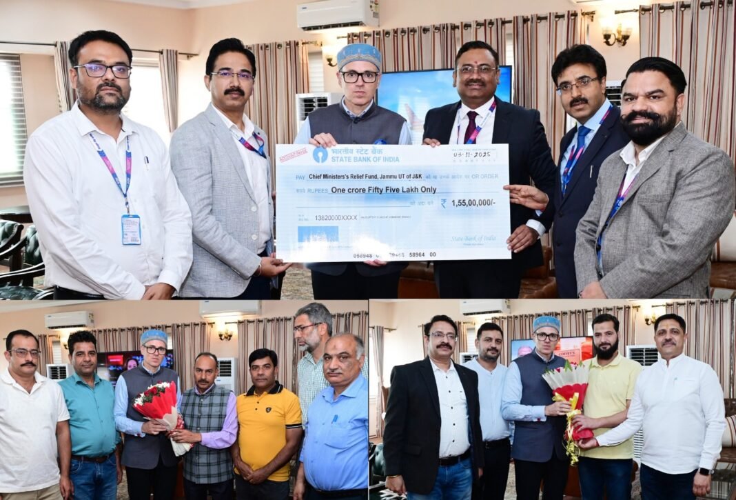 SBI donates ₹1.55 crore to Chief Minister’s Relief Fund