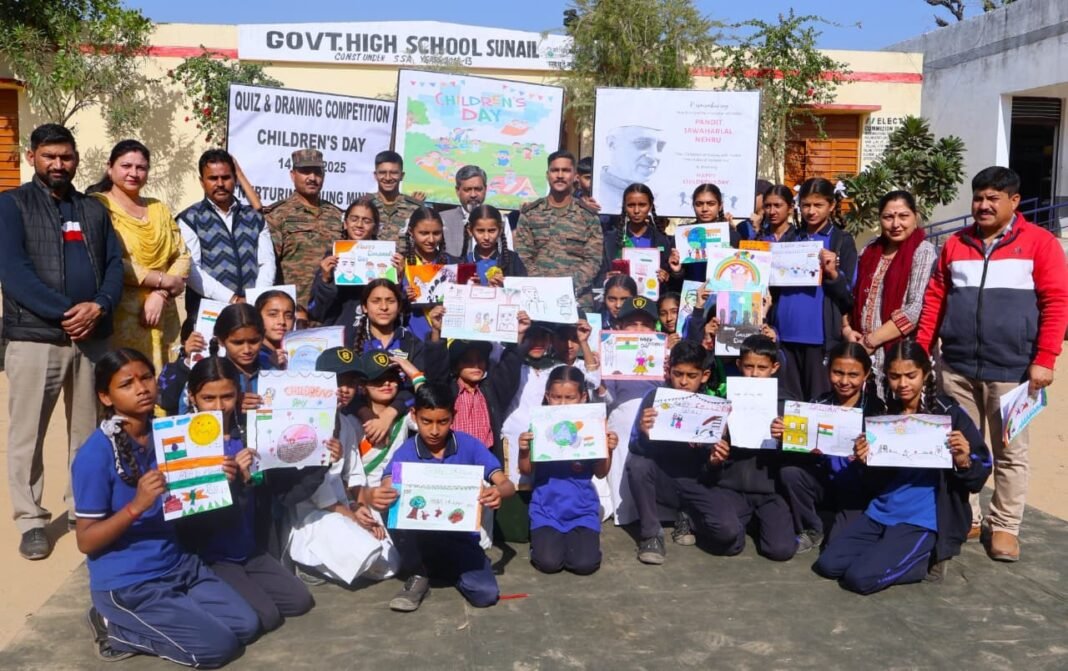Indian Army Organises Children’s Day Celebrations at GHS in Akhnoor