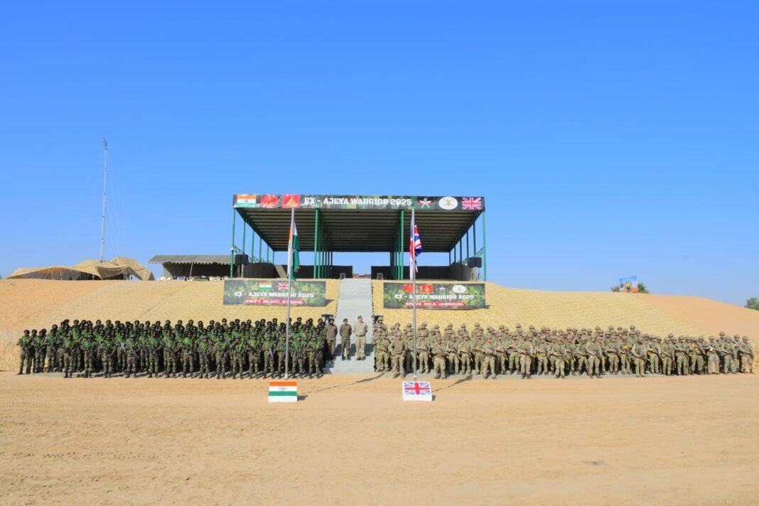 INDIA–UK JOINT MILITARY TRAINING EXERCISE ‘AJEYA WARRIOR-25’ COMMENCES IN RAJASTHAN