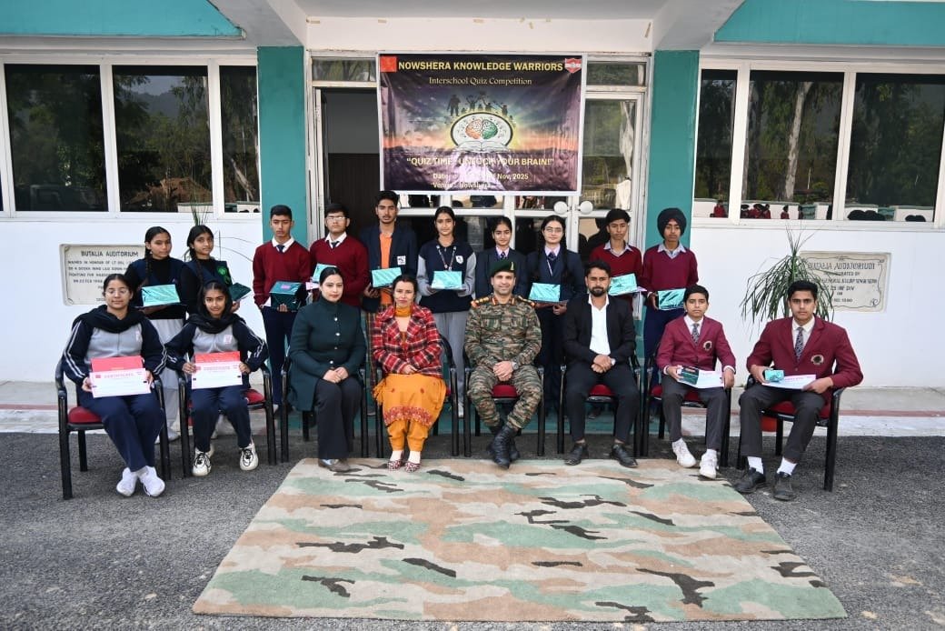 Indian Army Organises Inter-School Quiz Competition at Nowshera