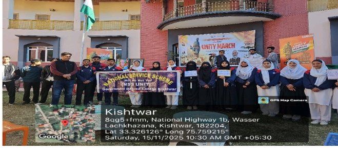 Birth anniversary of Sardar Vallabhbhai Patel celebrated at GDC Kishtwar